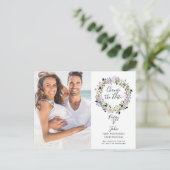 Ändern des Fotos "Datum, an dem die Hochzeit versc Postkarte (Stehend Vorderseite)