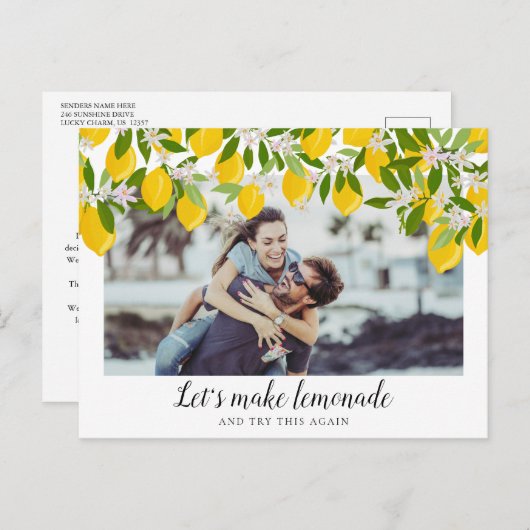 Ändern des Fotos Datumsfelder Save the Date Postkarte (Vorne/Hinten)