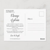 Ändern des Fotos Datumsfelder Save the Date Postkarte (Rückseite)