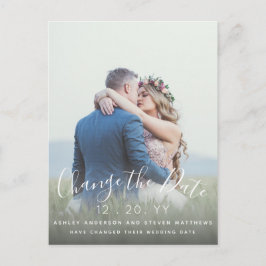 Ändern des Fotos für das Hochzeitsskript Postkarte