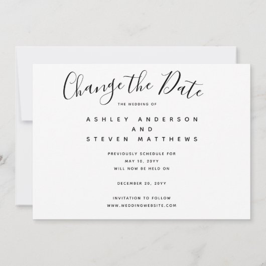 Ändern des Fotos für das Hochzeitsskript Save The Date (Rückseite)
