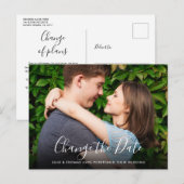 Ändern des Fotos Hochzeit verschoben Postkarte (Vorne/Hinten)