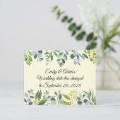 Ändern des Hochzeitdatums Postkarte (Stehend Vorderseite)