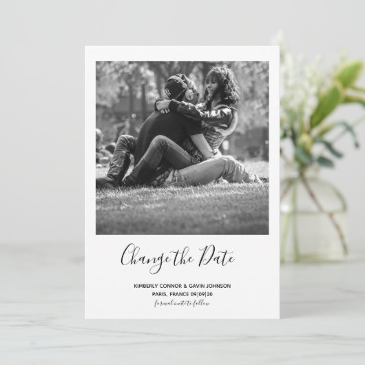 Ändern des Minimalistischen Datums Save The Date (Stehend Vorderseite)