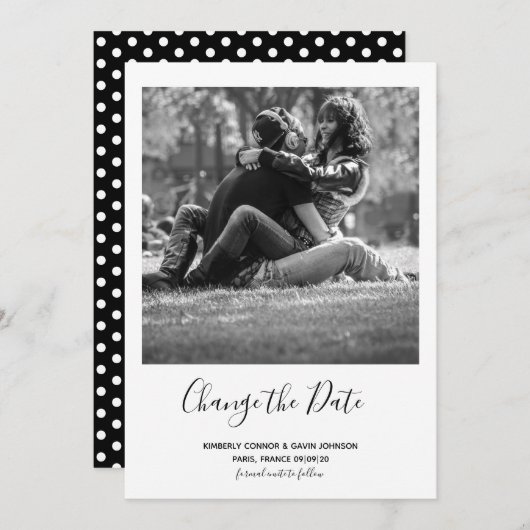 Ändern des Minimalistischen Datums Save The Date (Vorne/Hinten)