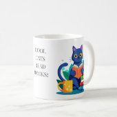 Ändern des Namens Coole Katzen als Lesebücher anpa Kaffeetasse (VorderseiteRechts)