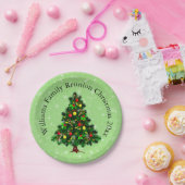 Ändern des Namens Text passt Weihnachtsbaum 20xx 7 Pappteller (Party)