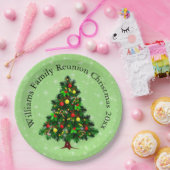 Ändern des Namens Text passt Weihnachtsbaum 20xx 9 Pappteller (Party)