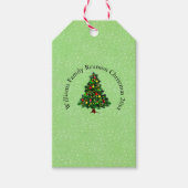 Ändern des Namens Text passt Weihnachtsbaum Geschenkanhänger (Vorderseite)