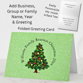 Ändern des Namens Text passt Weihnachtsbaum Gruß Karte