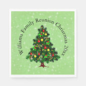Ändern des Namens Text passt Weihnachtsbaum Mittag Serviette (Vorderseite)