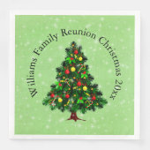 Ändern des Namens Text passt Weihnachtsbaum Serviette (Vorderseite)