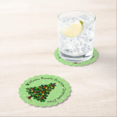 Ändern des Namens Text passt Weihnachtsbaum Untersetzer (Vor Ort)