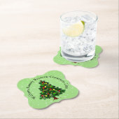 Ändern des Namens Text passt Weihnachtsbaum Untersetzer (Vor Ort)