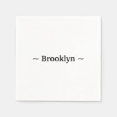 Ändern des Namens Text weiß, schwarzes Party Serviette (Vorderseite)