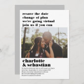 Ändern des Plans Virtual Wedding Save the Date Fot (Vorne/Hinten)