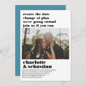 Ändern des Plans Virtual Wedding Save the Date Fot (Vorne/Hinten)