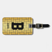 Ändern des ursprünglichen Namens Gold Brown Brick Gepäckanhänger (Vorderseite horizontal)