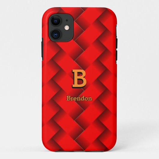 Ändern des ursprünglichen Namens rote Metallische Case-Mate iPhone Hülle (Rückseite)