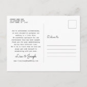 Ändern des verzögerten Ereignisses farbig Ankündigungspostkarte (Rückseite)