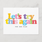 Ändern des verzögerten Ereignisses farbig Ankündigungspostkarte (Vorderseite)