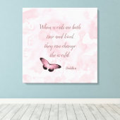 Ändern des Weltbuddha-Zitats Leinwanddruck (Insitu (Holzboden))