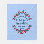 Ändern Großmutter Name Kinder hinzufügen - Lieblin Fleecedecke (Vorderseite)