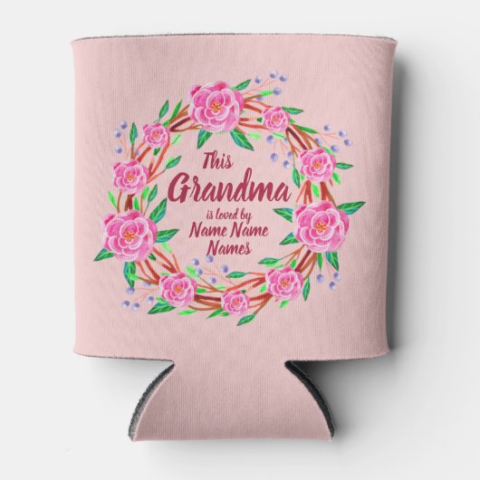 Ändern Großmutter Name Liebe Großkinder Dosenkühler (Vorderseite)