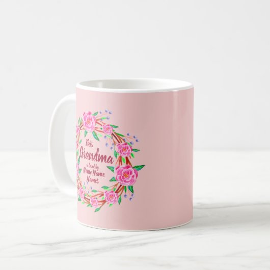 Ändern Großmutter Name Liebe Großkinder Kaffeetasse (Vorderseite Links)