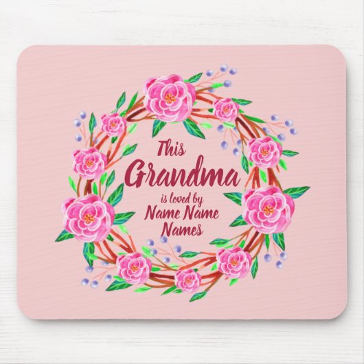 Ändern Großmutter Name Liebe Großkinder Mousepad (Vorne)