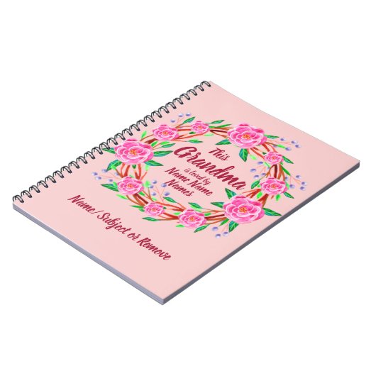 Ändern Großmutter Name Liebe Großkinder Notizblock (Linke Seite)