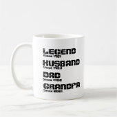 ÄNDERN JEDE Detail - Legend Husband Vater Opa Kaffeetasse (Links)