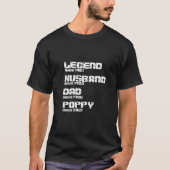 Ändern JEDER Name Datum Jahr Legende Husband Vater T-Shirt (Vorderseite)