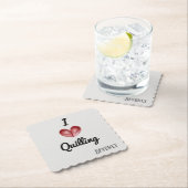 Ändern Quilling und Name, Rotes Herz, skaliert Untersetzer (Vor Ort)