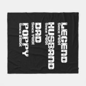 Ändern Sie ALLE Name Datum Jahr Legende Husband Va Fleecedecke (Vorderseite (Horizontal))