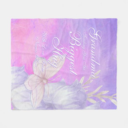 Ändern Sie ALLE TEXT Großer Umarmung senden für Ma Fleecedecke (Vorderseite (Horizontal))