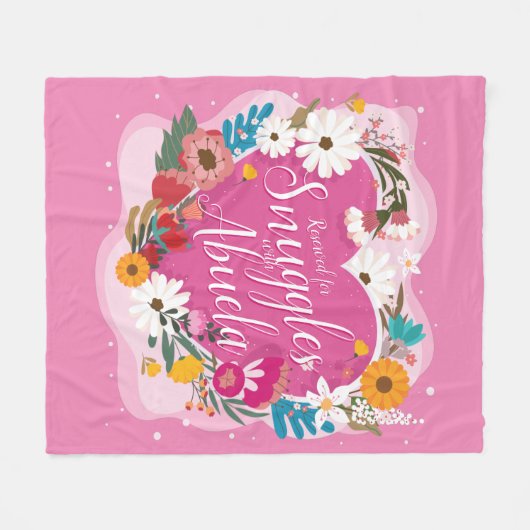 Ändern Sie ALLE Text Name reserviert Snuggles Abue Fleecedecke (Vorderseite (Horizontal))