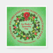 Ändern Sie ALLE Text Organisation Weihnachten Mitt Serviette (Vorderseite)