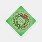 Ändern Sie ALLE Text Organisation Weihnachten Mitt Serviette (Ecke)