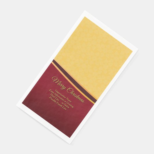 Ändern Sie ALLE Text Organisation Weihnachts-Abend Serviette (Ecke)