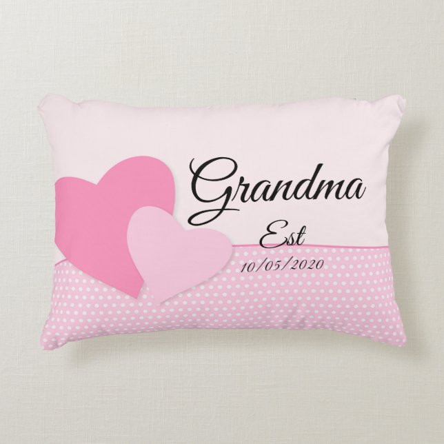Ändern Sie alle Texte, Oma, Großmutter Baby Pink Dekokissen (Vorderseite)