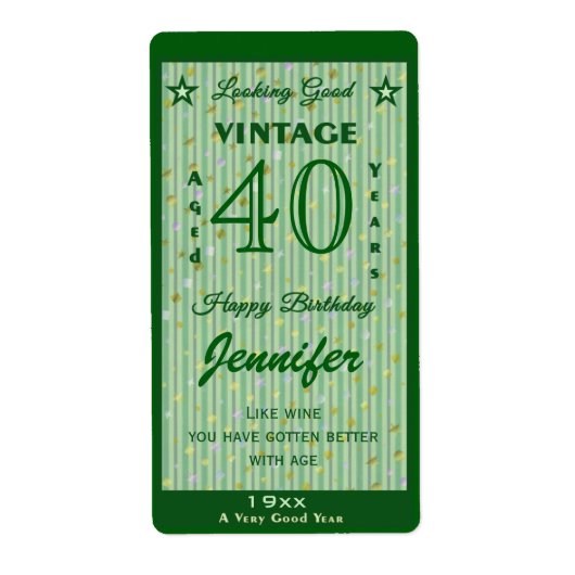 Ändern Sie das Alter Geburtstag Wein Personalisier (Vorne)