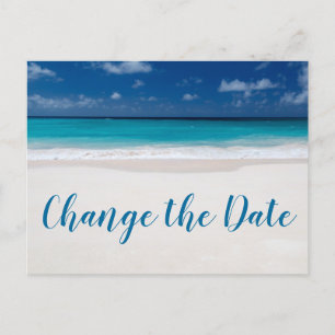 Ändern Sie das Date Beach Thema Save the Date Ankündigungspostkarte