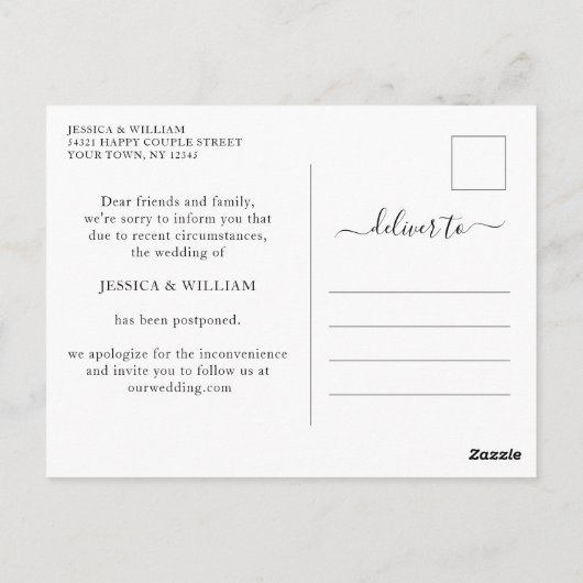 Ändern Sie das Date Gipskraut Mason Jar Wedding Postkarte (Rückseite)