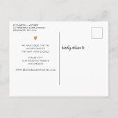 Ändern Sie das Date Script Simple Champagne Gold H Ankündigungspostkarte (Rückseite)