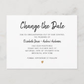 Ändern Sie das Date Script Simple Champagne Gold H Ankündigungspostkarte (Vorderseite)