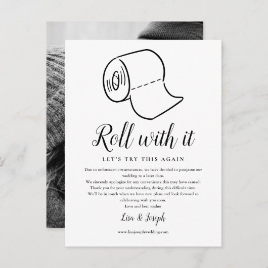 Ändern Sie das Datum, an dem das abgeschlossene Fo Ankündigungspostkarte (Vorne/Hinten)