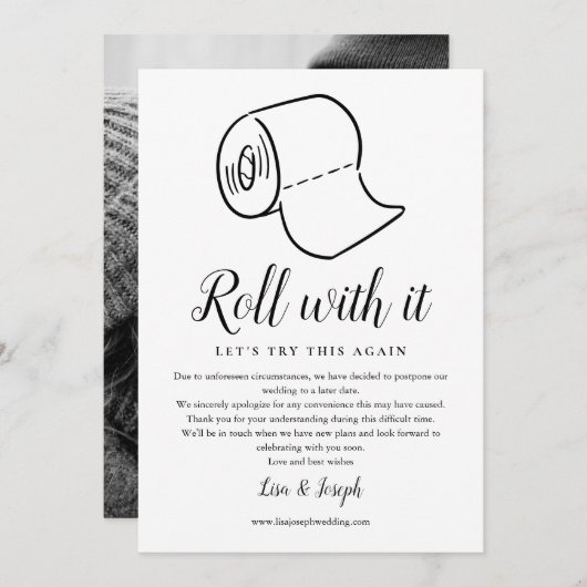 Ändern Sie das Datum, an dem das abgeschlossene Fo Save The Date (Vorne/Hinten)