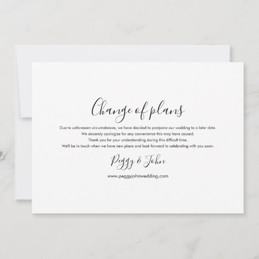 Ändern Sie das Datum, an dem das abgeschlossene Fo Save The Date (Rückseite)