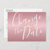 Ändern Sie das Datum, an dem das ChicRose-Gold zur Postkarte (Vorne/Hinten)